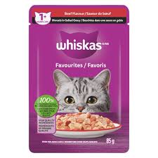 Whiskas Favourites - Morsels in Gelled Gravy - 1+ Year Beef