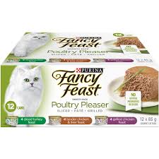 Purina Fancy Feast Poultry Pleaser Variety Pack – Turkey, Chicken & Liver (12 x 85g)