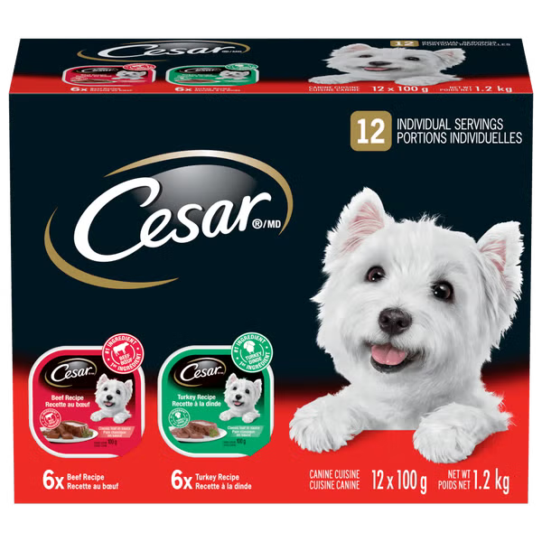 Cesar Canine Cuisine – Beef & Turkey (12 x 100g)